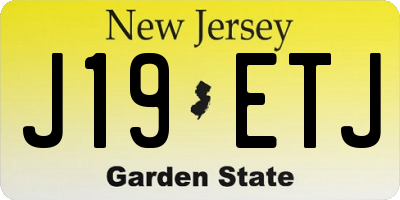 NJ license plate J19ETJ