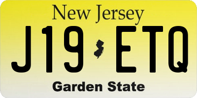 NJ license plate J19ETQ