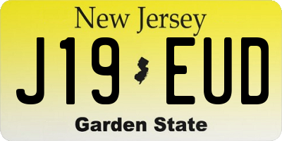 NJ license plate J19EUD