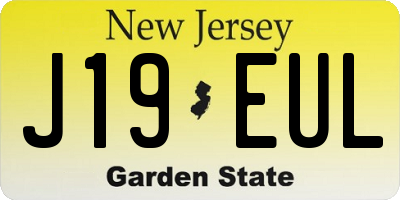 NJ license plate J19EUL