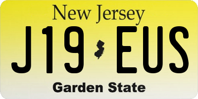 NJ license plate J19EUS