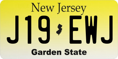 NJ license plate J19EWJ