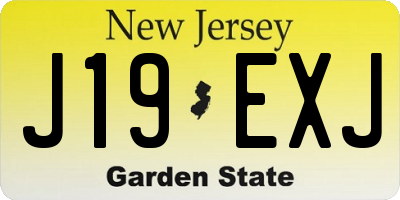 NJ license plate J19EXJ
