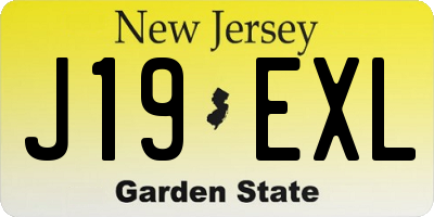 NJ license plate J19EXL