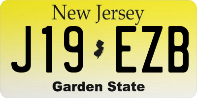 NJ license plate J19EZB