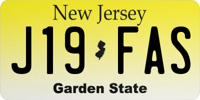 NJ license plate J19FAS