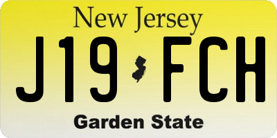 NJ license plate J19FCH