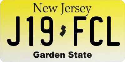 NJ license plate J19FCL