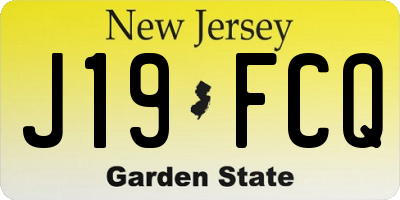 NJ license plate J19FCQ