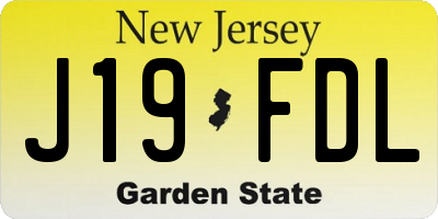 NJ license plate J19FDL