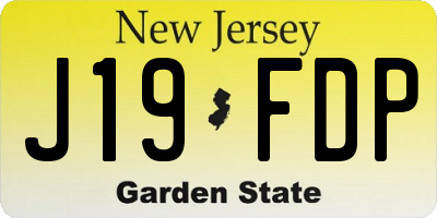 NJ license plate J19FDP