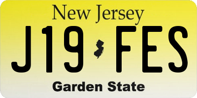 NJ license plate J19FES