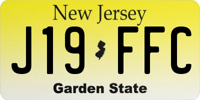 NJ license plate J19FFC