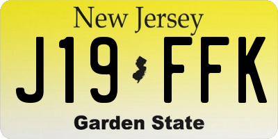 NJ license plate J19FFK