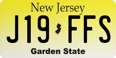 NJ license plate J19FFS