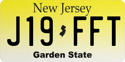 NJ license plate J19FFT