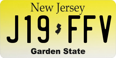 NJ license plate J19FFV
