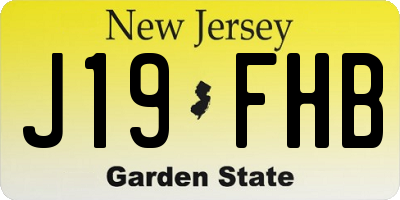 NJ license plate J19FHB