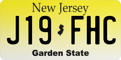 NJ license plate J19FHC