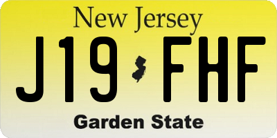 NJ license plate J19FHF