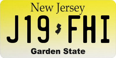 NJ license plate J19FHI