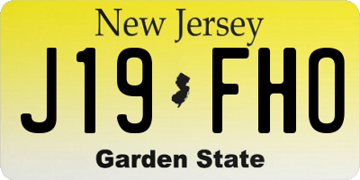 NJ license plate J19FHO