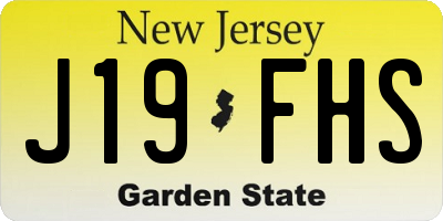 NJ license plate J19FHS