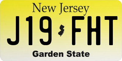 NJ license plate J19FHT