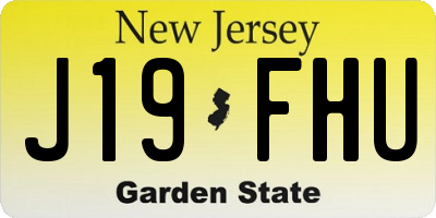 NJ license plate J19FHU