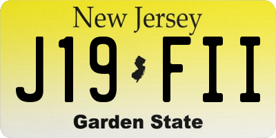 NJ license plate J19FII