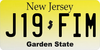 NJ license plate J19FIM
