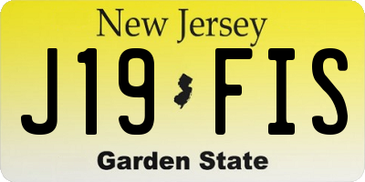 NJ license plate J19FIS