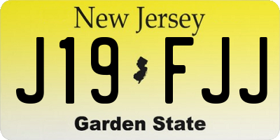 NJ license plate J19FJJ
