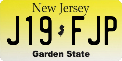 NJ license plate J19FJP