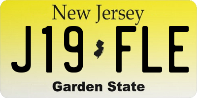 NJ license plate J19FLE