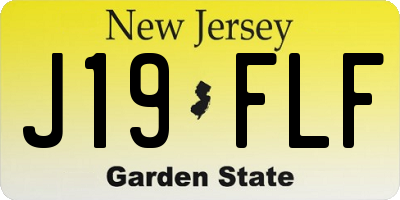 NJ license plate J19FLF