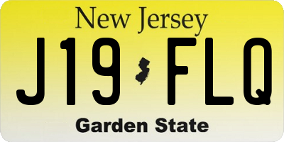 NJ license plate J19FLQ