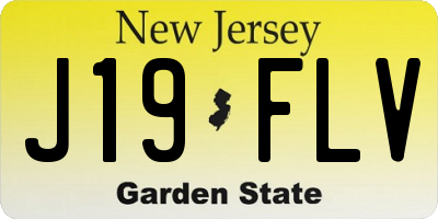 NJ license plate J19FLV