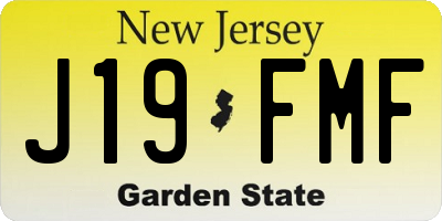 NJ license plate J19FMF