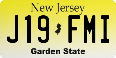 NJ license plate J19FMI