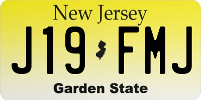 NJ license plate J19FMJ
