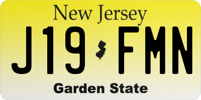 NJ license plate J19FMN