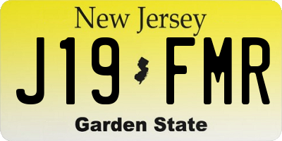 NJ license plate J19FMR