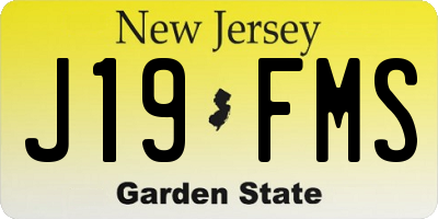 NJ license plate J19FMS