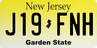 NJ license plate J19FNH