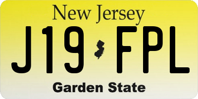 NJ license plate J19FPL