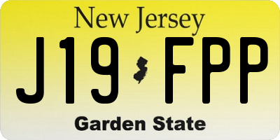 NJ license plate J19FPP