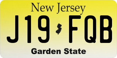 NJ license plate J19FQB