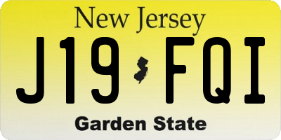 NJ license plate J19FQI