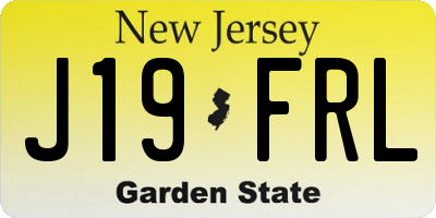 NJ license plate J19FRL